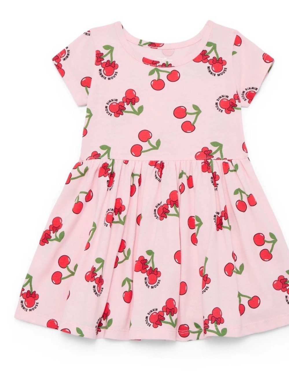 Pink Cherry Print Girls' Dress